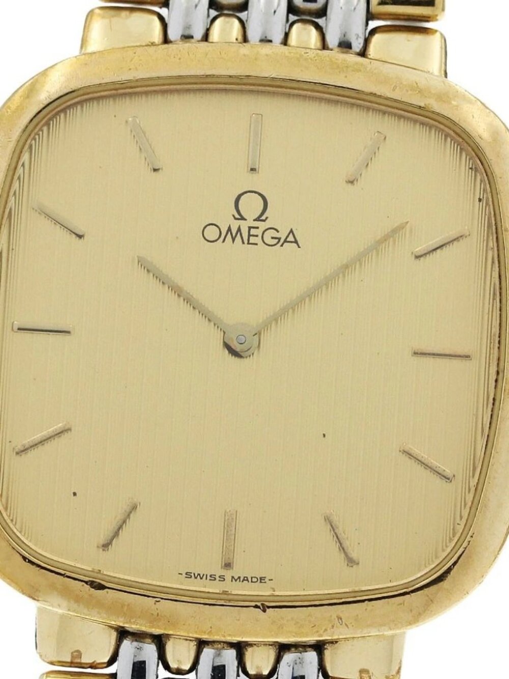 OMEGA De Ville Square Gold Dial Quartz Men's Watch